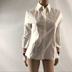 Movetes Women's Golf Shirt Size 4 White Button